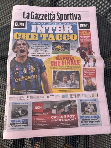 Giornale calcio agosto - calcio,
