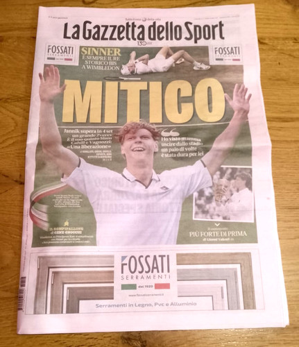 Gazzetta dello sport 2026 - dello, 13/7/2026